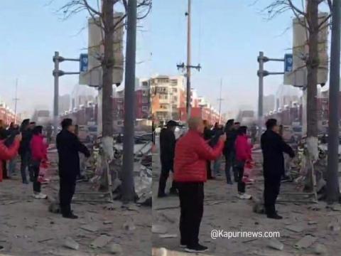 चीनको हेबेई प्रान्तको एक रेस्टुरेन्टमा विस्फोट हुँदा कैयौँ घाइते