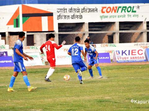 इटहरी गोल्डकप : दार्जिलिङलाई ३-१ गोल अन्तरले हराउँदै फाइनल पुग्यो मच्छिन्द्र