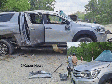 प्रदेश सांसद चढेको गाडी कानेपोखरीमा दुर्घटना 