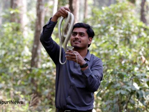 सर्प पनि नमर्ने मानिसको जीवन पनि जोगाउने उद्धारक रमेश भण्डारीको उदाहरणीय अभियान