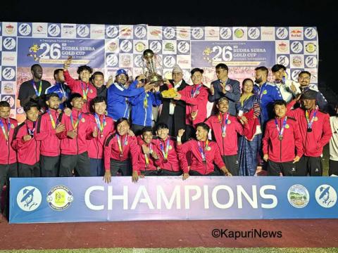 पहिलो सहभागितामै इतिहास : प्लानिङ ब्वाइजलाई बुढासुब्बा गोल्डकपको उपाधि