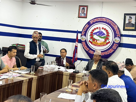 मुख्य एजेण्डा बजेट र नीति तथा कार्यक्रममा प्रवेशै नगरी विवाद भएपछि कावा प्रमुख बेघाद्वारा  बैठक स्थगित 